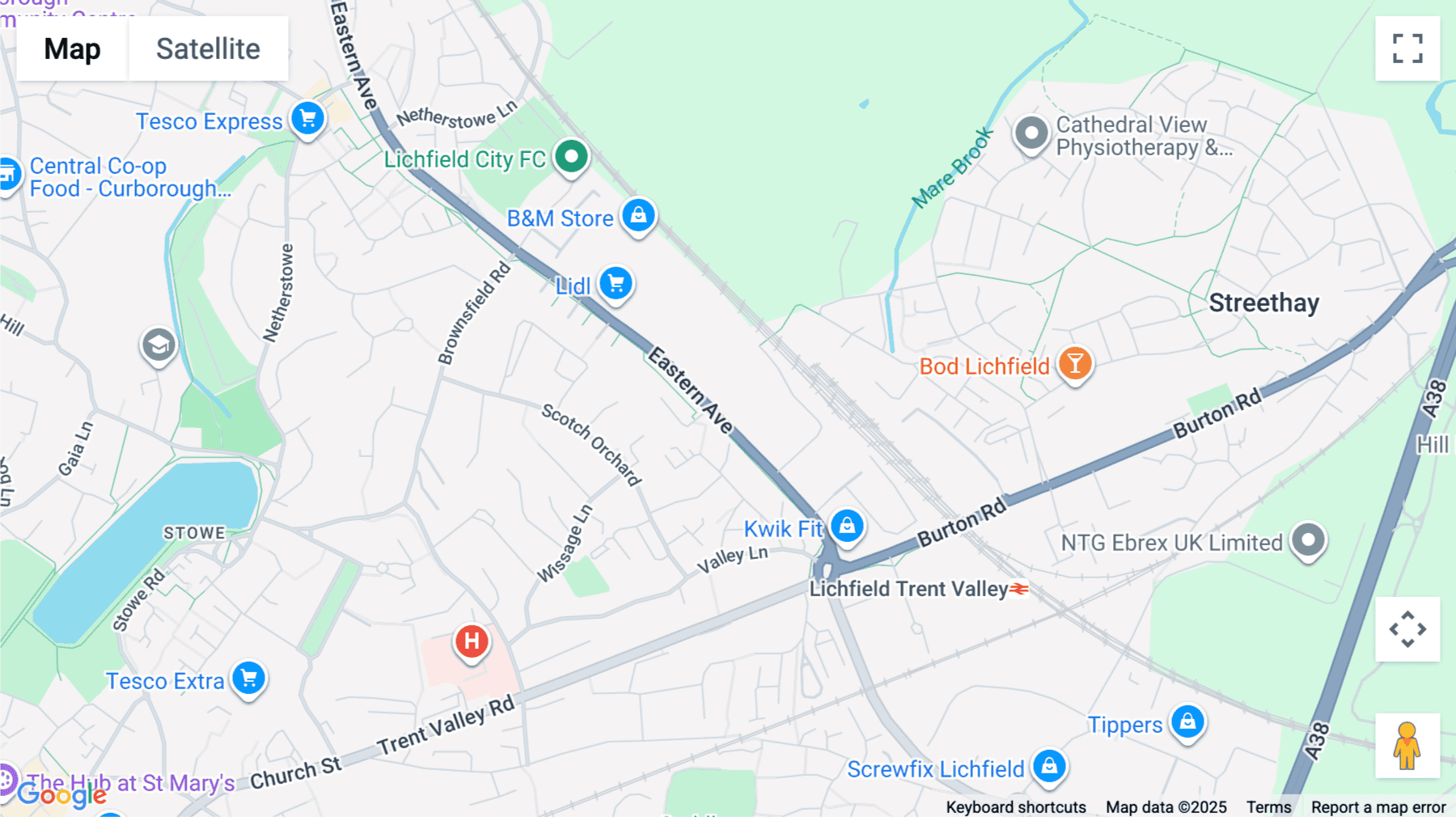 Click for interative map of SureStore, Industrial Estate, Trent Valley Road, Eastern Avenue, Lichfield, Lichfield