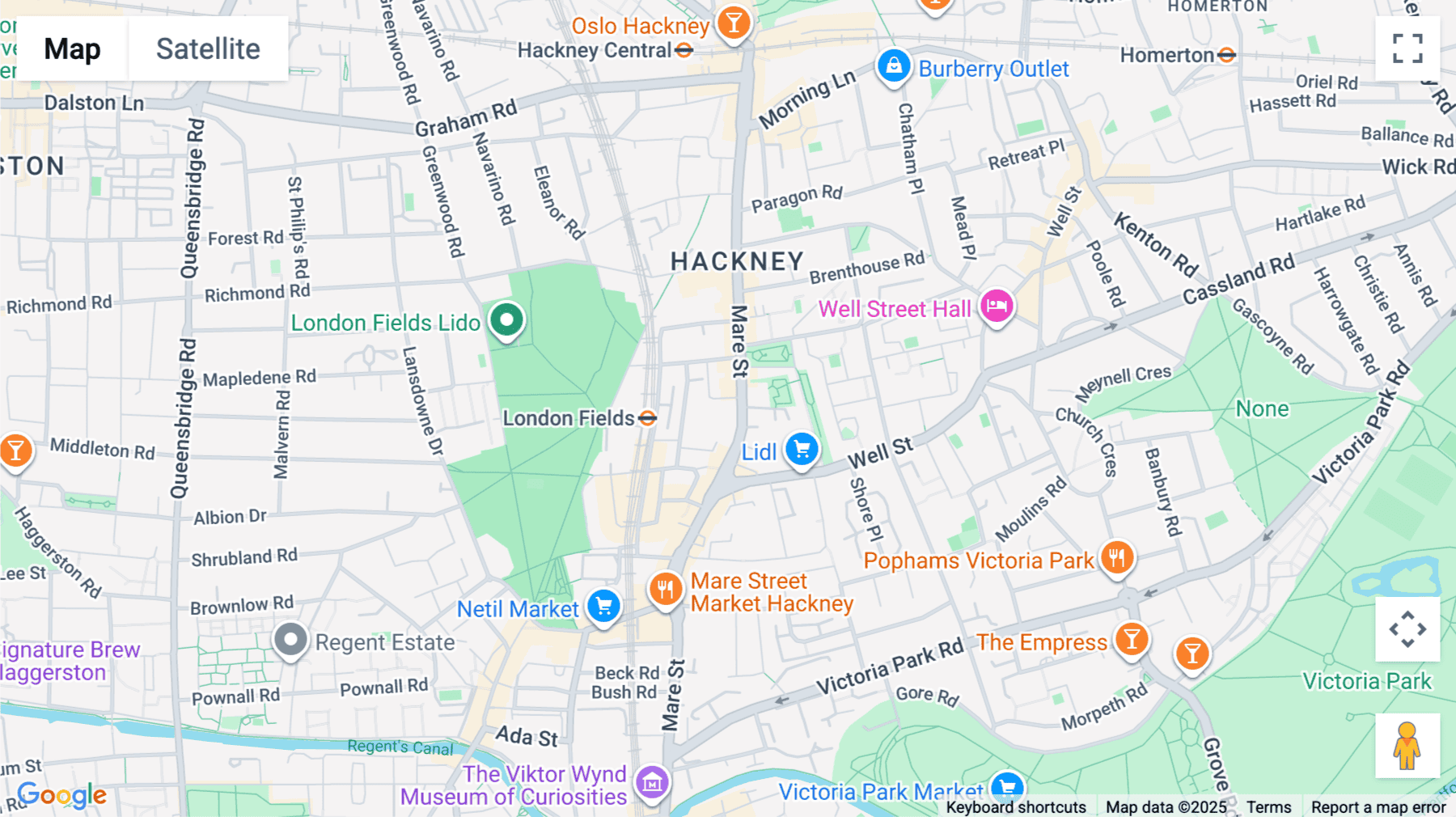 Click for interative map of Mare Street Studios, 203-213 Mare Street, Hackney, London