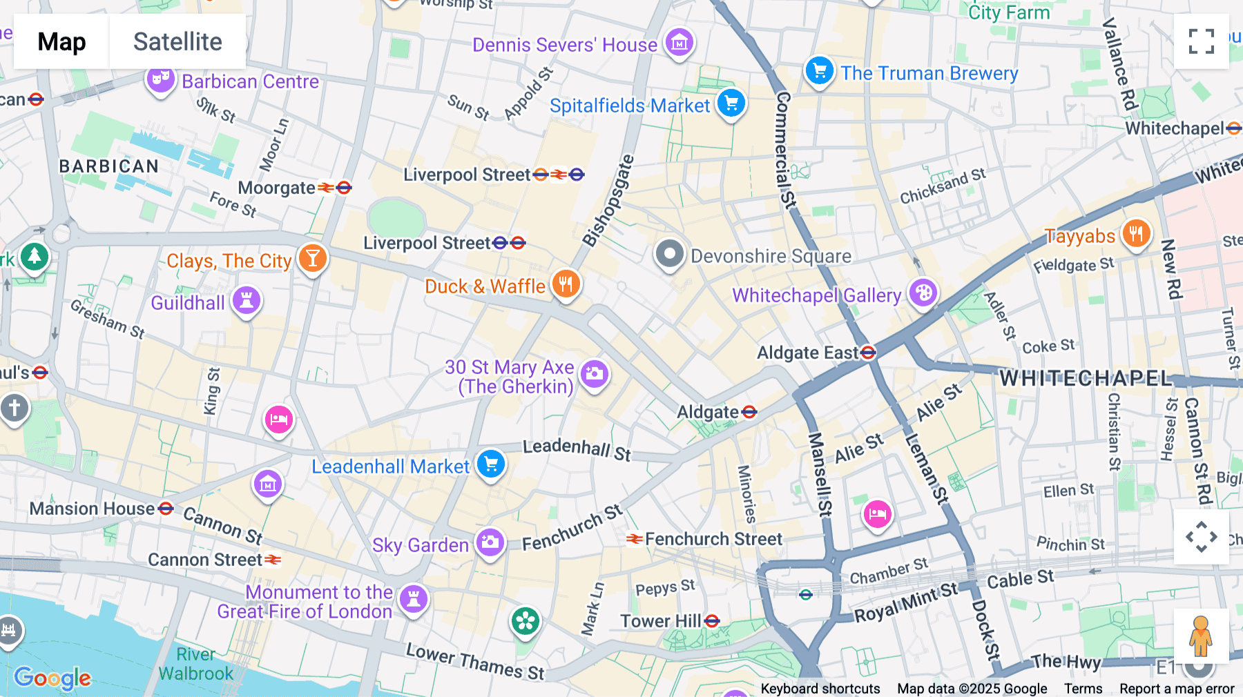 Click for interative map of 70 St. Mary Axe, London