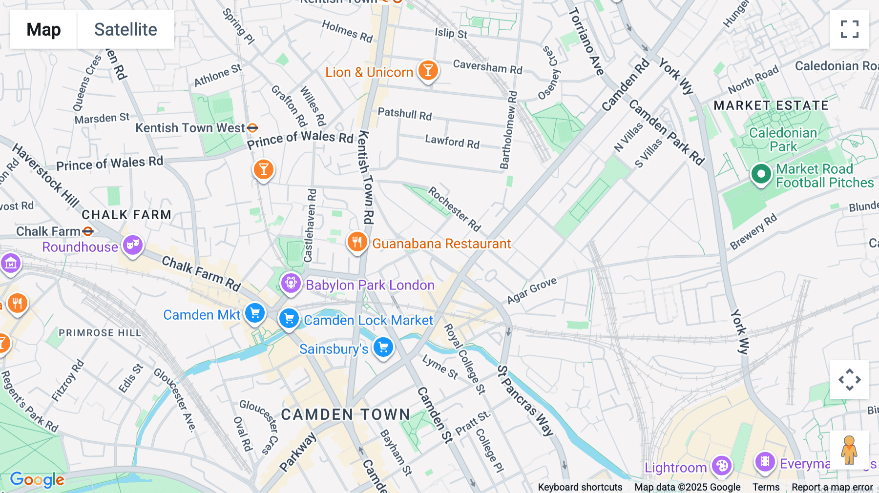 Click for interative map of 102 St Pancras Way, London