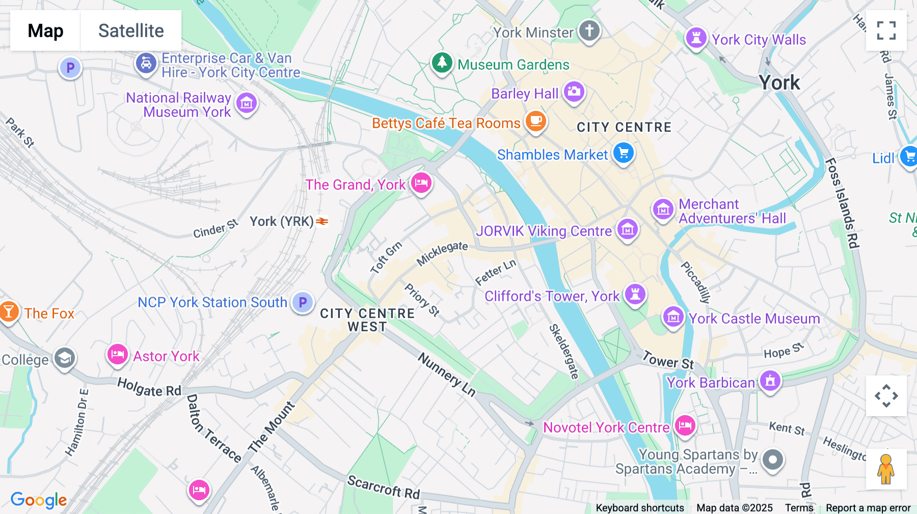 Click for interative map of 2A St Martins Lane, York