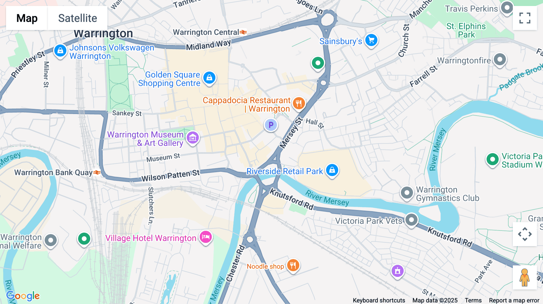 Click for interative map of Patten House, Moulders Lane, Warrington, Warrington