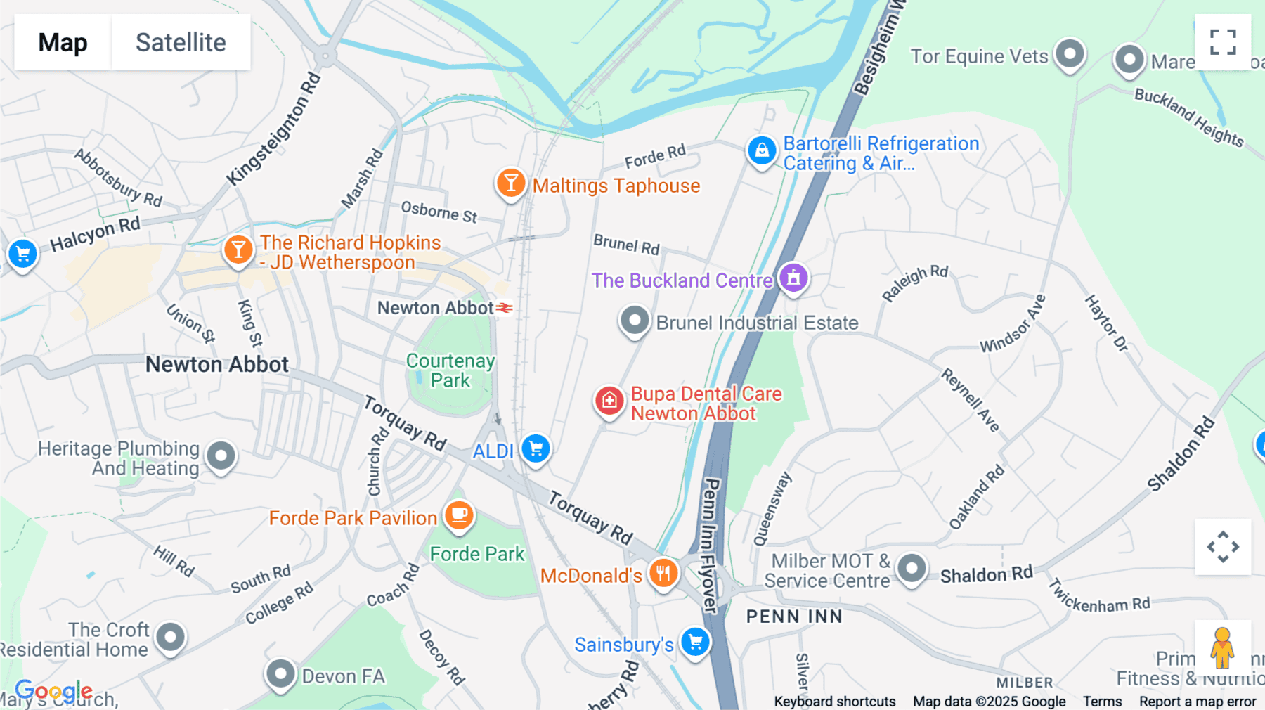 Click for interative map of Kingdom House, Brunel Road, Newton Abbot