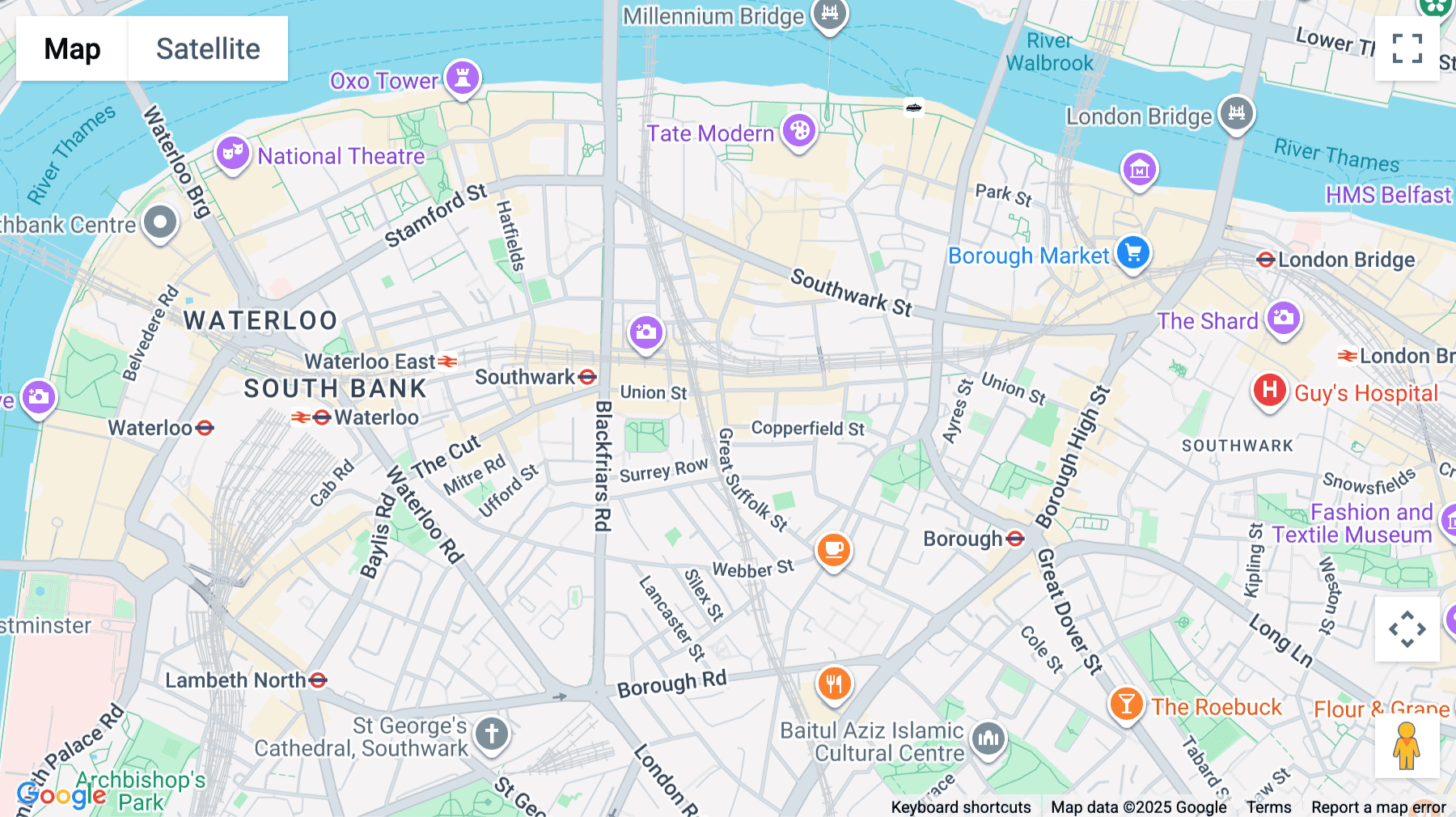 Click for interative map of 47-51 Great Suffolk Street, London