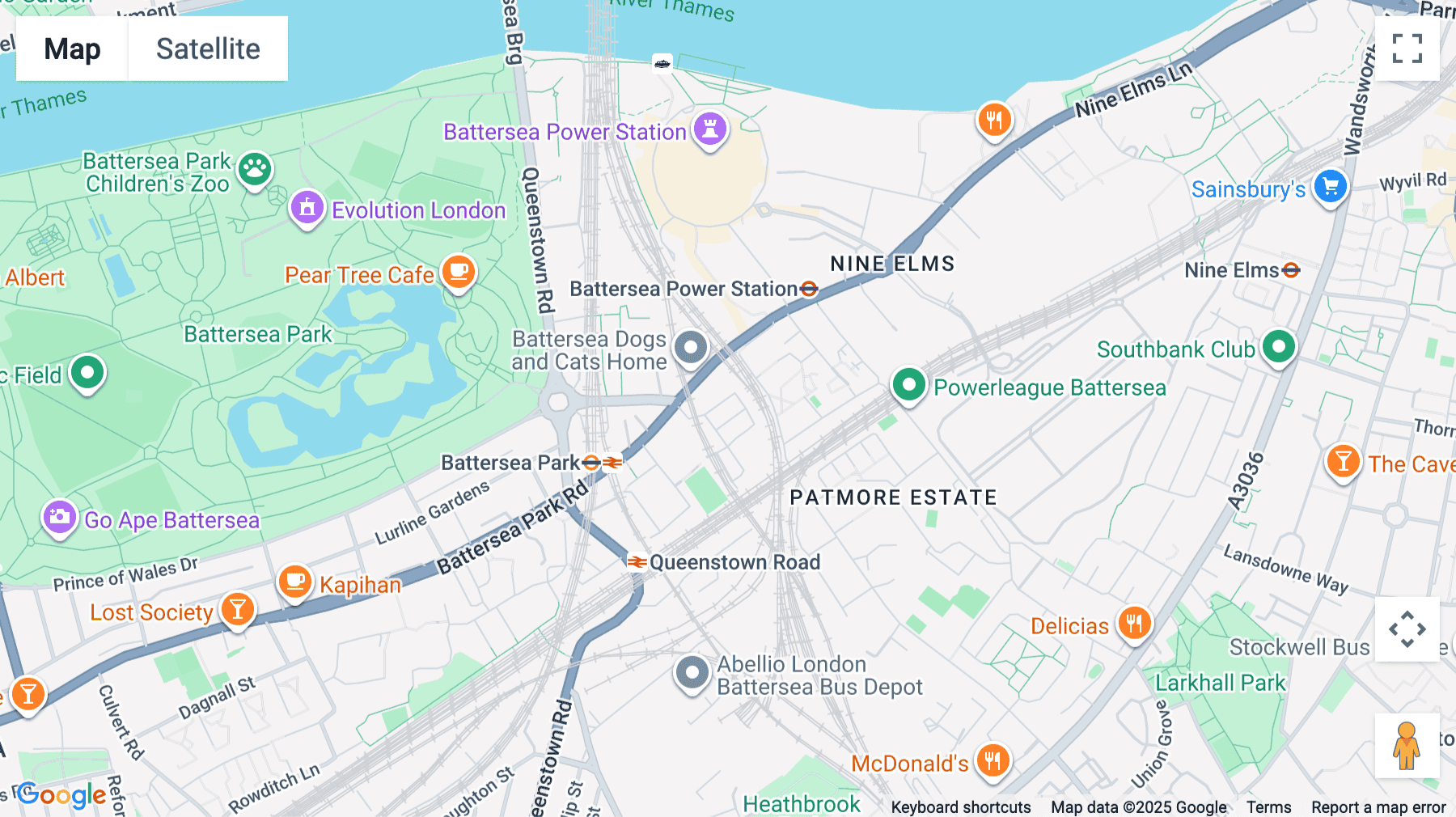 Click for interative map of Avro House and Hewlett House, Havelock Terrace, London