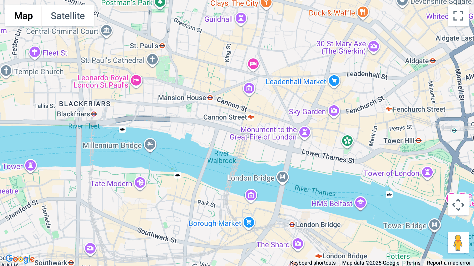 Click for interative map of Walbrook Wharf, 80 Upper Thames Street, London, London