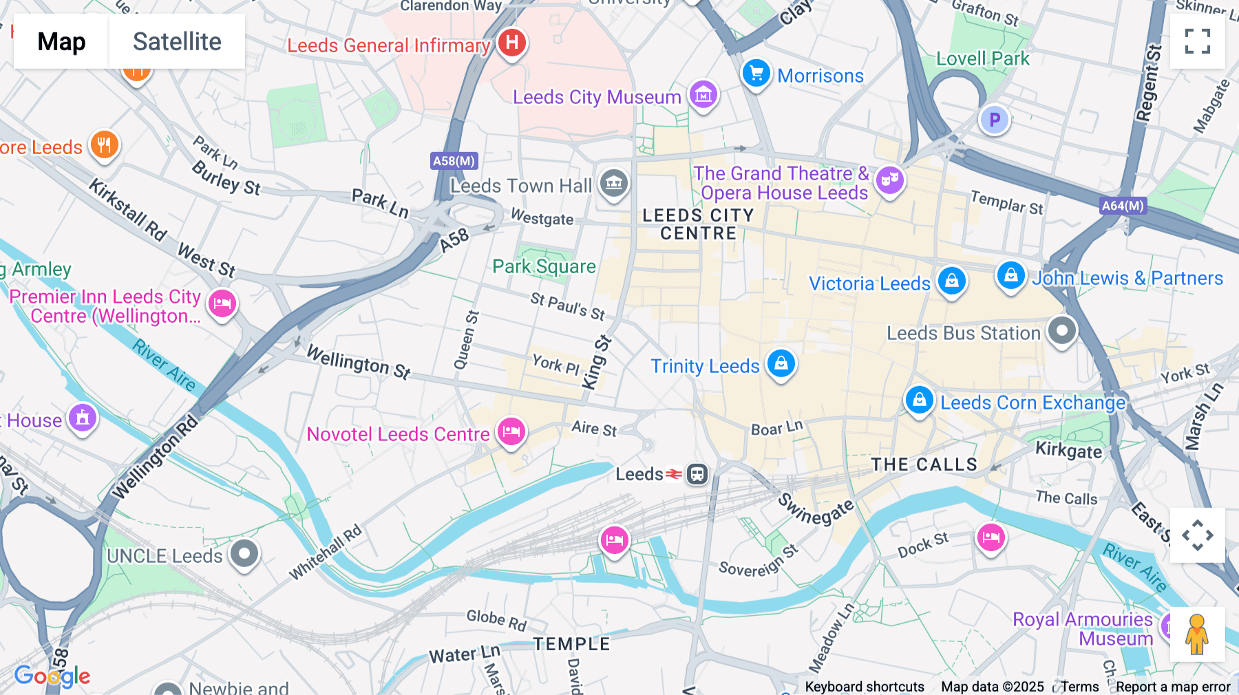 Click for interative map of 14 King Street, Leeds, Leeds