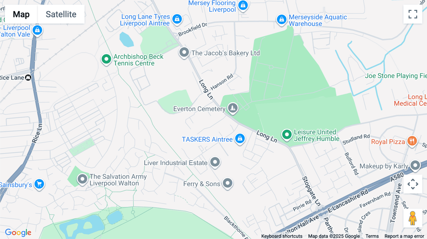 Click for interative map of Barclay Business Park, Long Lane, Aintree, Liverpool