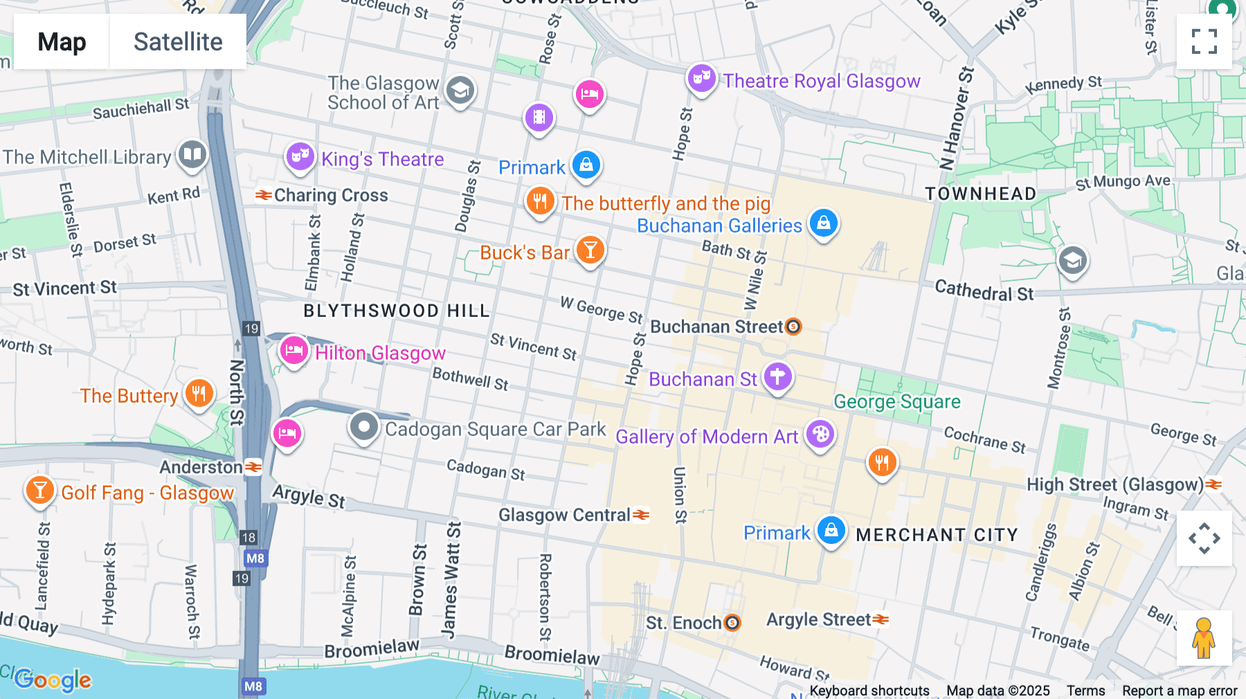 Click for interative map of The Hatrack, 144 St Vincent Street, Glasgow, Glasgow