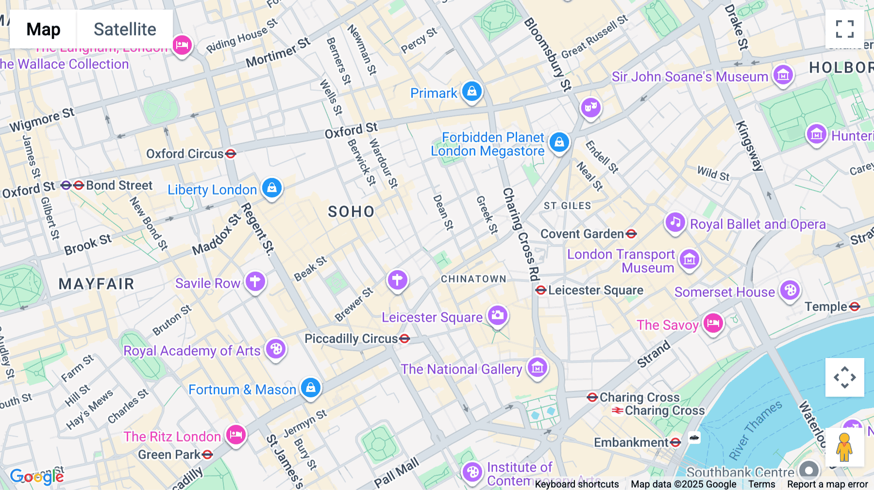 Click for interative map of 66 Old Compton Street, Soho, London