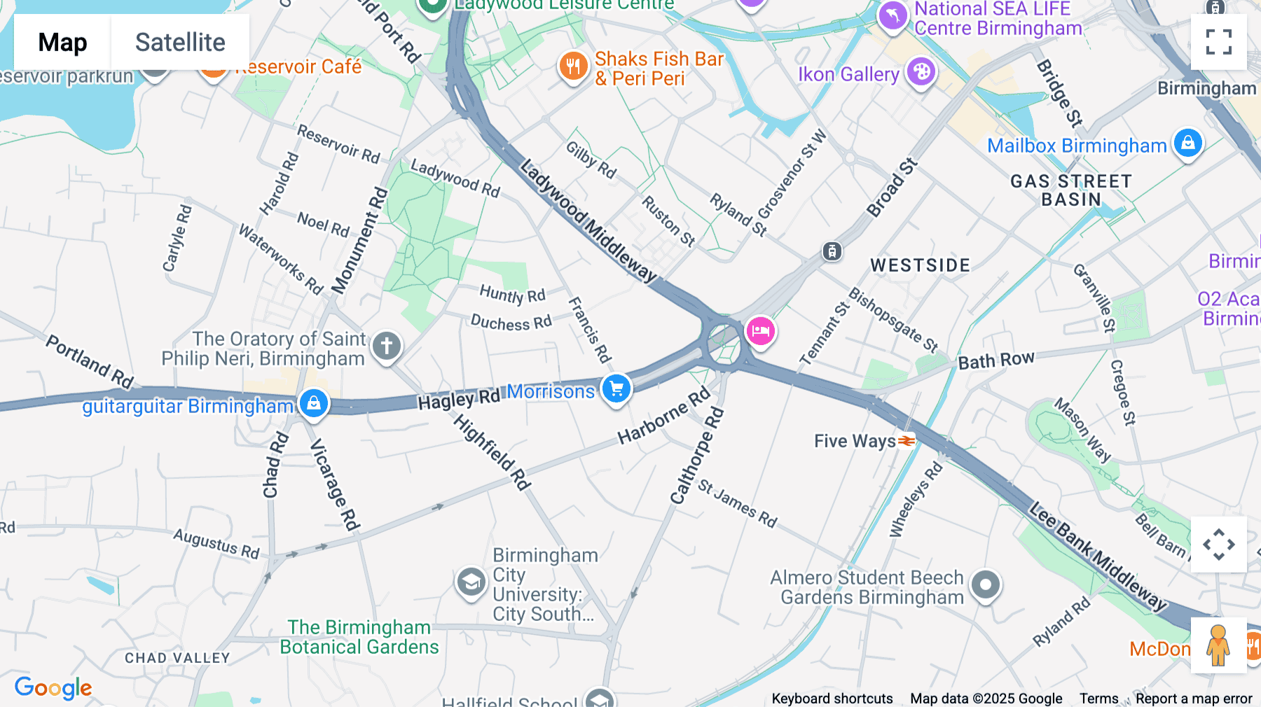 Click for interative map of Tricorn Studios, Tricorn House, Edgbaston, Birmingham, Birmingham