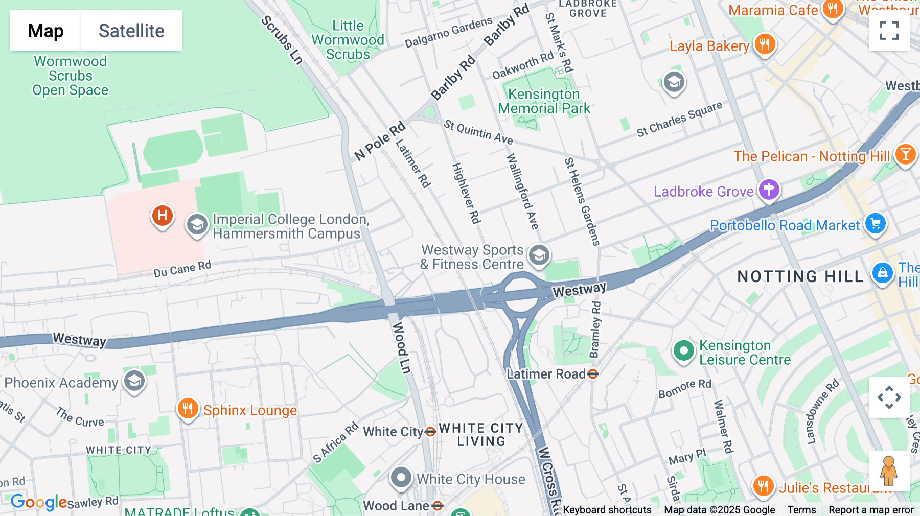 Click for interative map of 333 Latimer Road, London, London