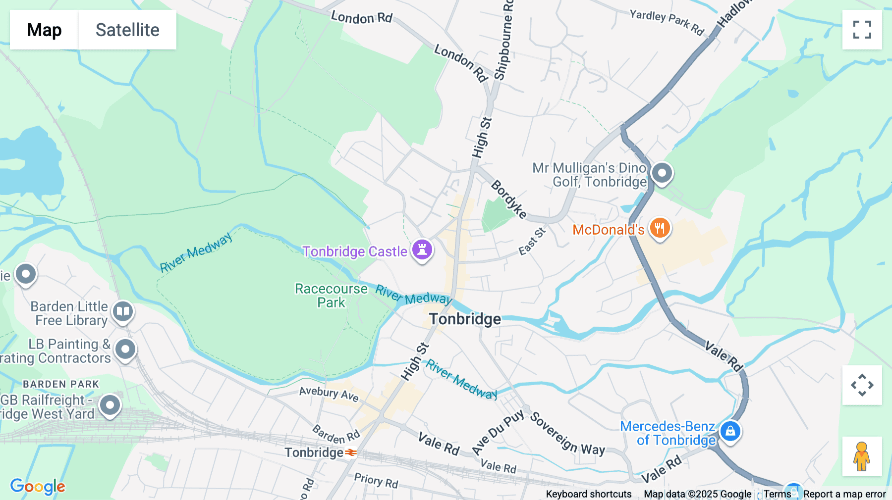 Click for interative map of Castle Lodge, Castle Street, Tonbridge