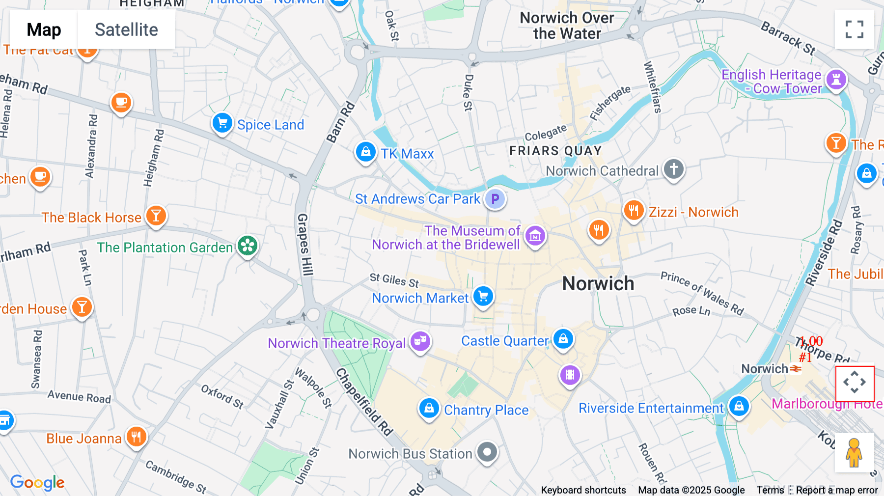 Click for interative map of Fuel Studios, Pottergate, Norwich, Norwich