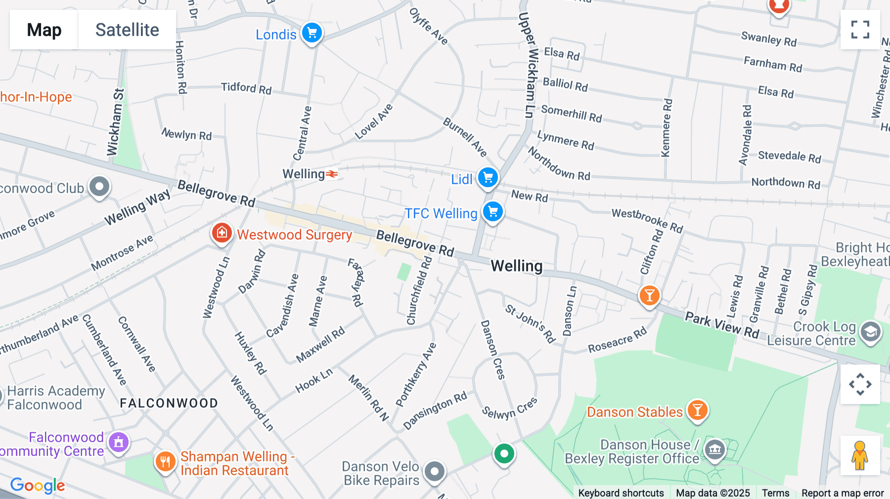 Click for interative map of The Workary Welling, Bellegrove Road, Welling, London