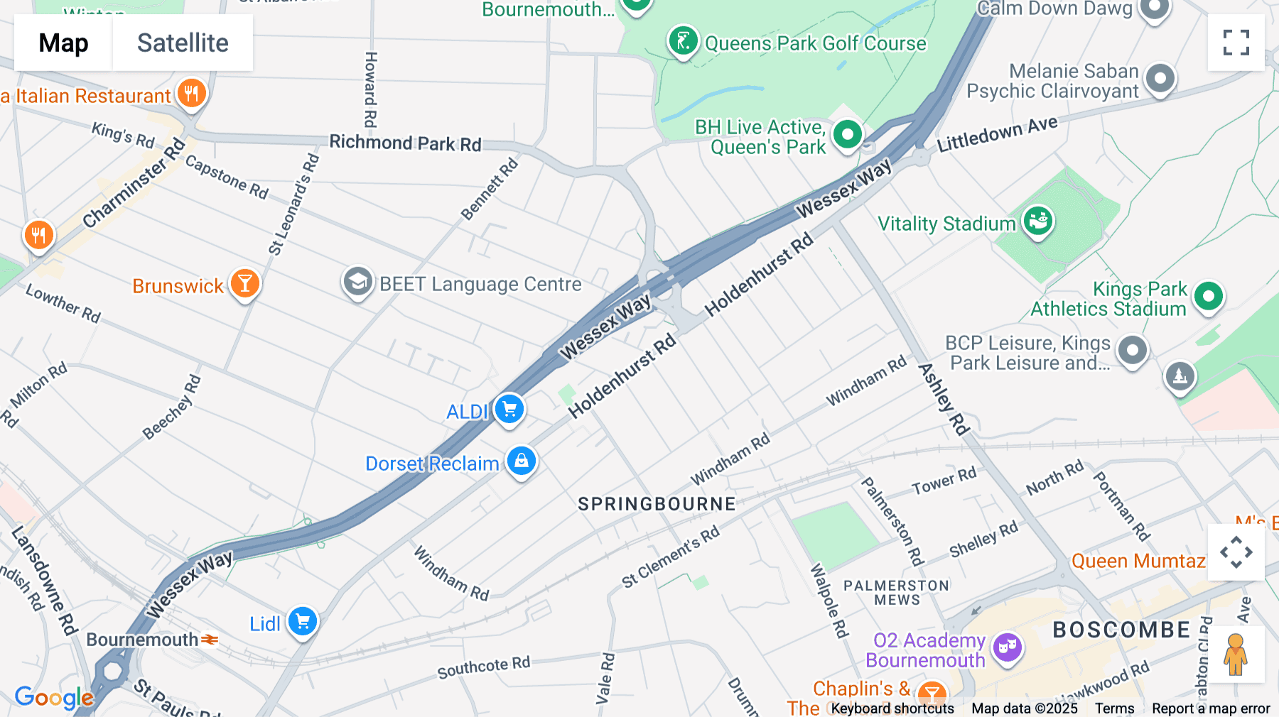 Click for interative map of 333 Holdenhurst Road, Bournemouth