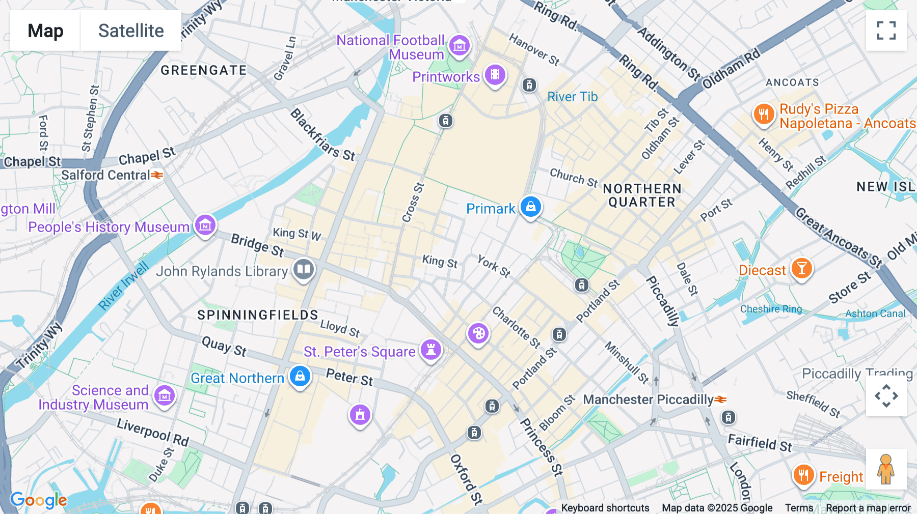 Click for interative map of Manchester Club, 81 King Street, Manchester, Manchester
