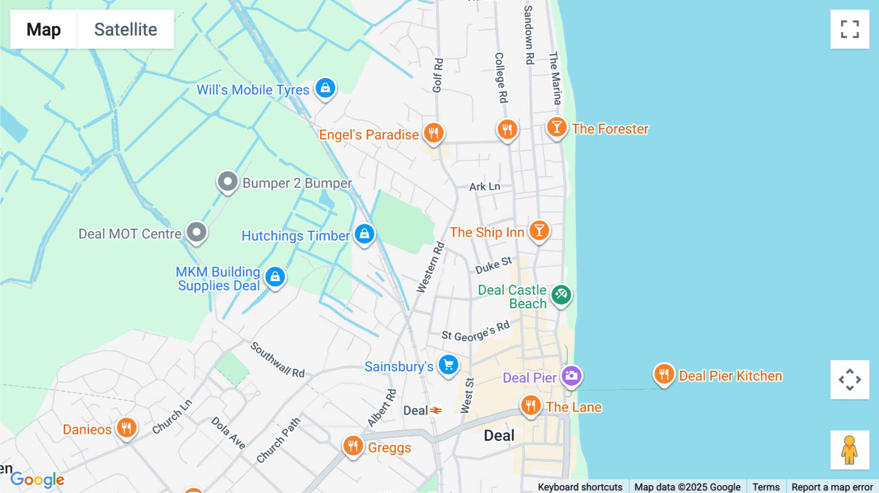 Click for interative map of Deal Enterprise Centre, Western Road, Deal, Deal
