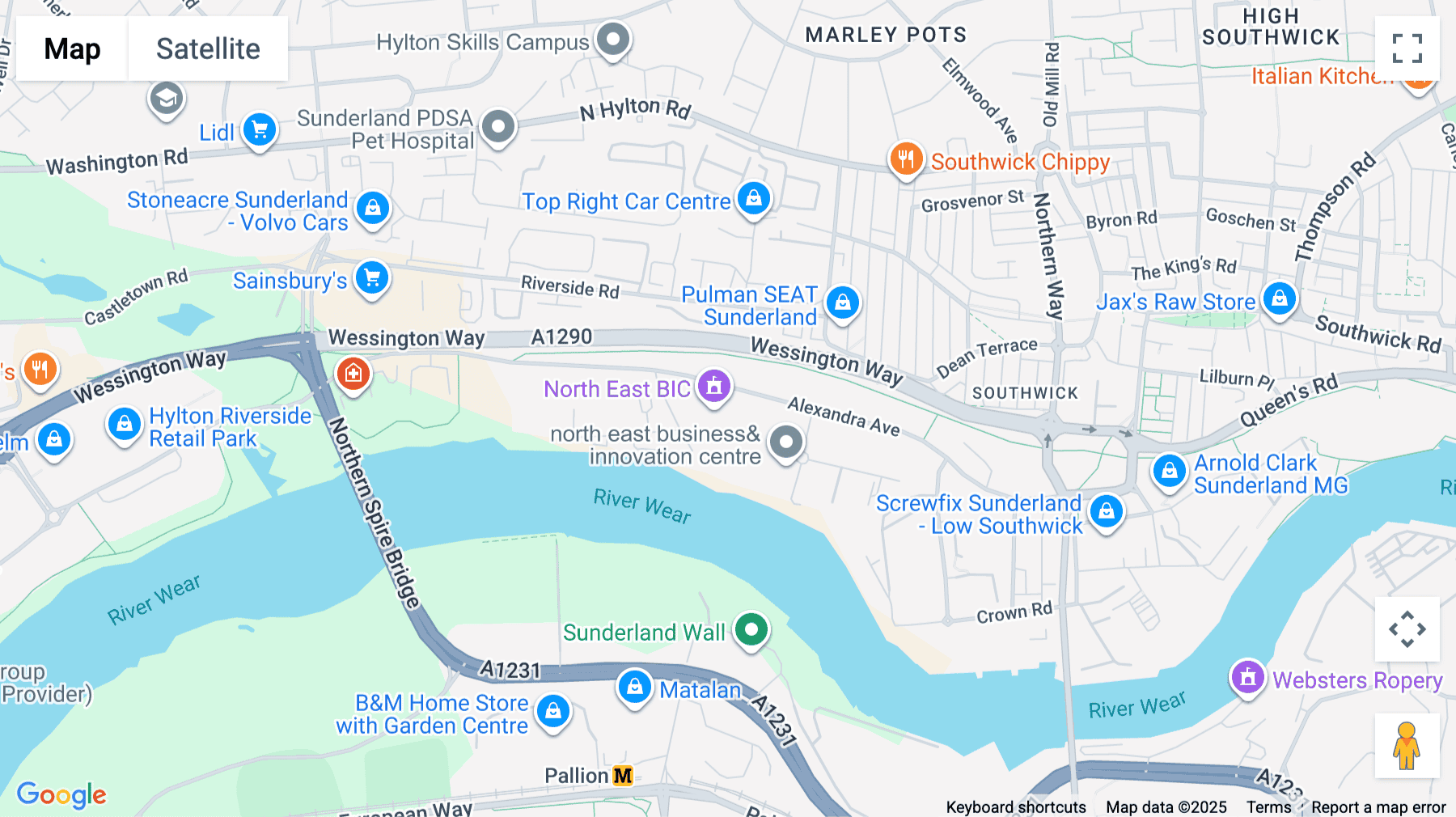 Click for interative map of Wearfield, Enterprise Park East, Sunderland