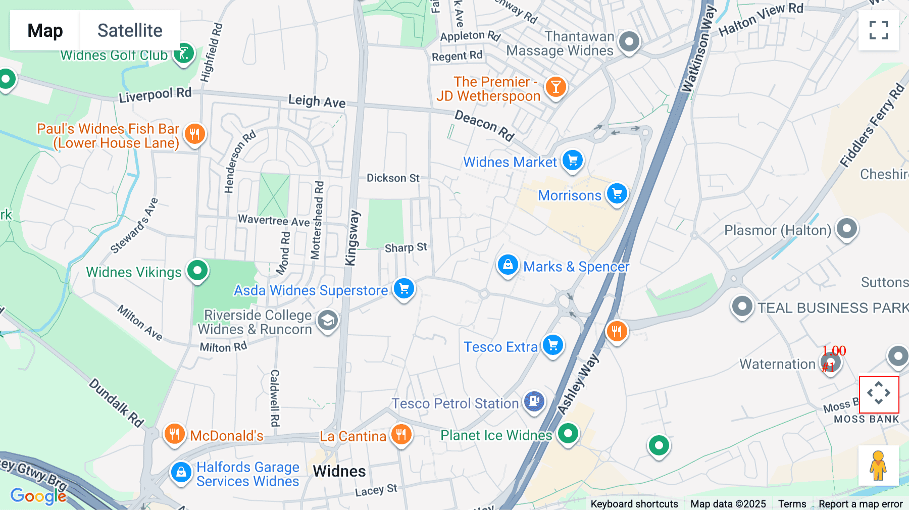 Click for interative map of The Business Hub @ Simms Cross, Widnes Road, Widnes Town Centre, WA8 6AX, Widnes