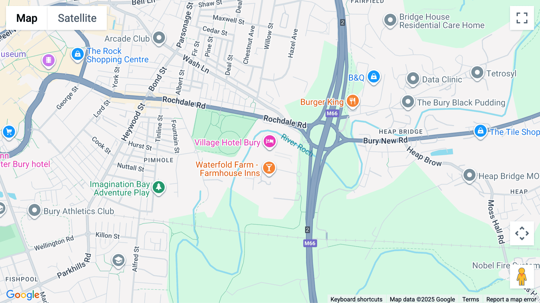 Click for interative map of Waterfold Business Pk, Rochdale Rd, Bury, Manchester, Manchester