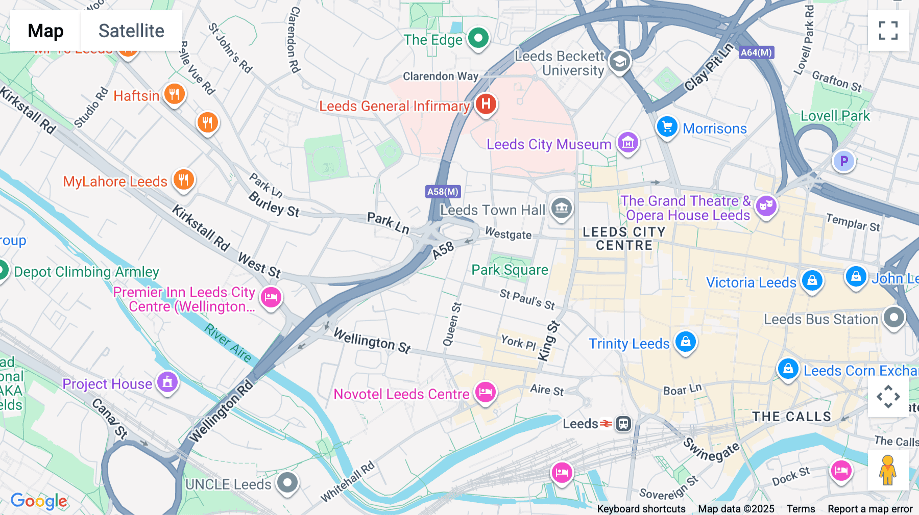 Click for interative map of West Gate, Grace Street, Leeds