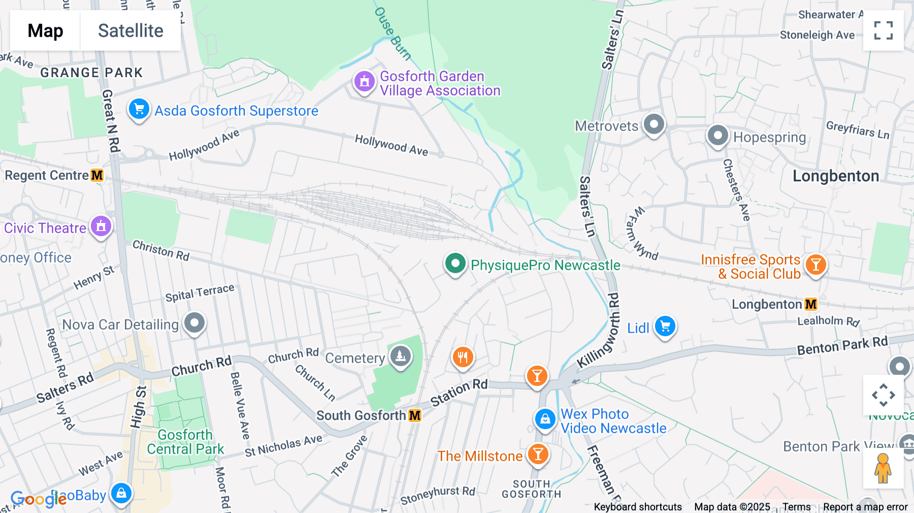 Click for interative map of Gosforth Industrial Estate, Gosforth, Newcastle upon Tyne, Newcastle
