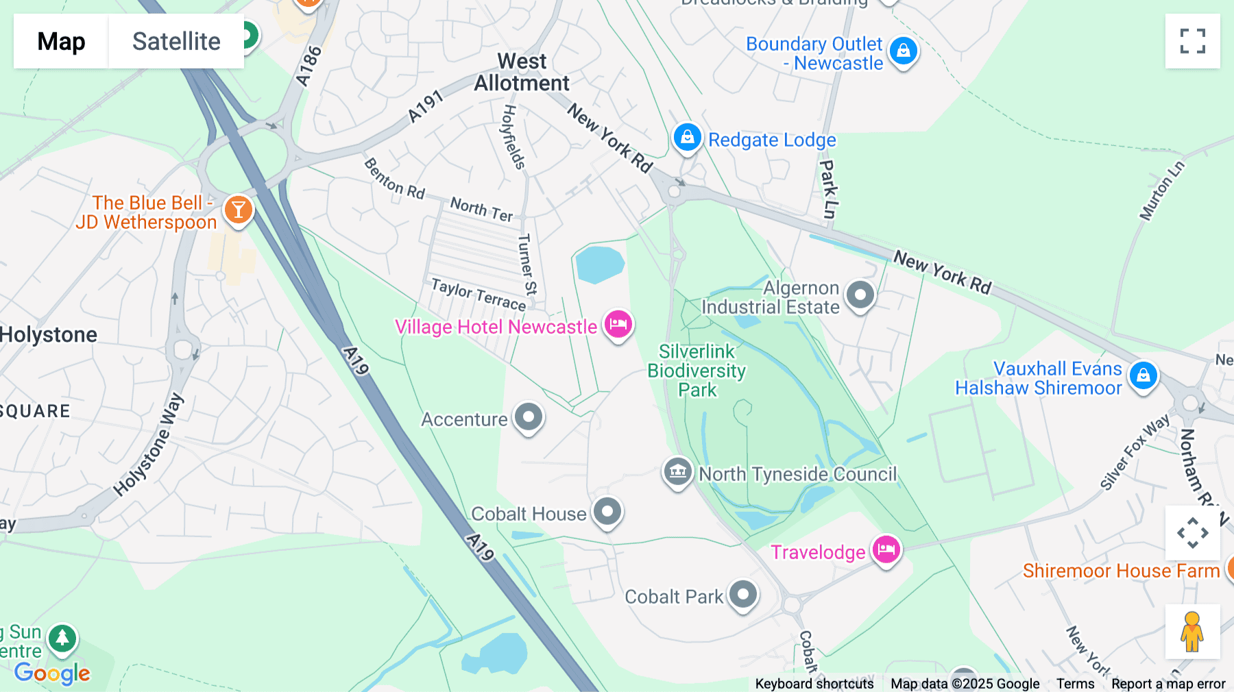 Click for interative map of 10 The Silverlink N, West Allotment, Newcastle upon Tyne, Newcastle