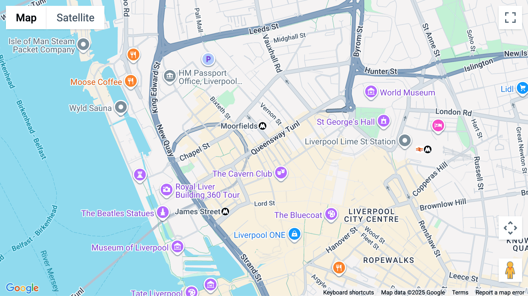 Click for interative map of One Temple Square, Dale Street, Liverpool, Liverpool