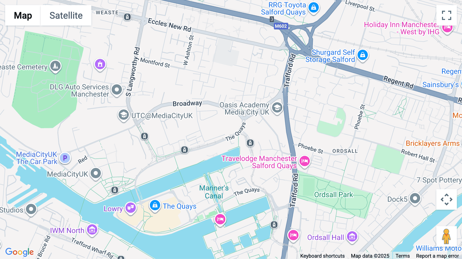 Click for interative map of Spinnaker Court, Chandler's Point, 31 Broadway, Salford