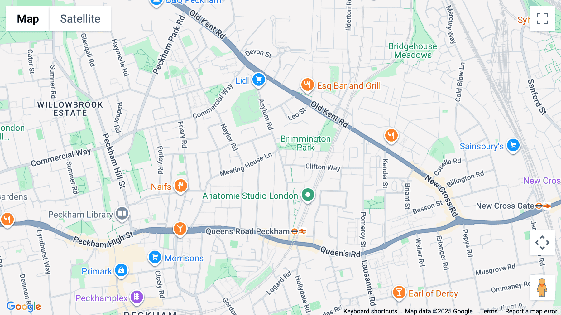 Click for interative map of 109 Asylum Road, Peckham, SE15 2LB, London