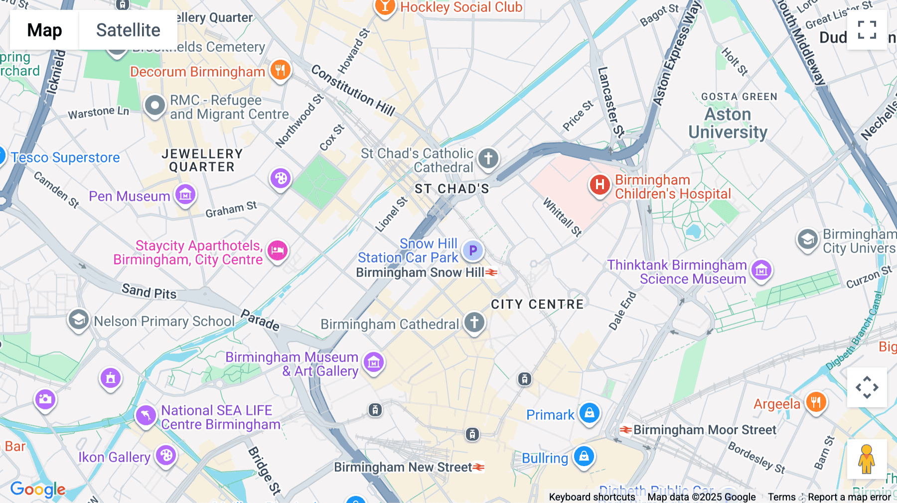 Click for interative map of 2 Cornwall Street, Birmingham, Birmingham