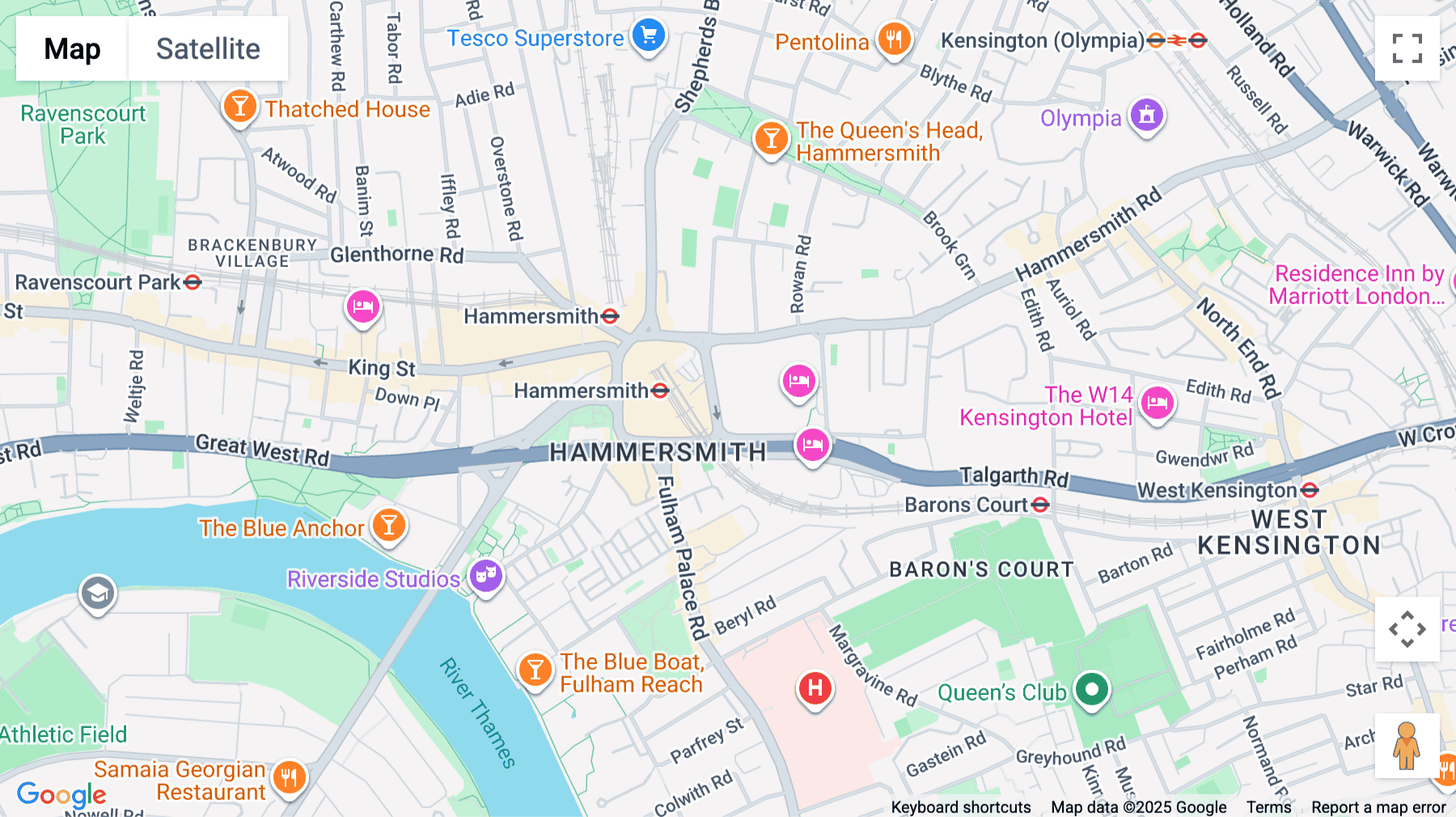 Click for interative map of 1 Butterwick, Hammersmith, London, London