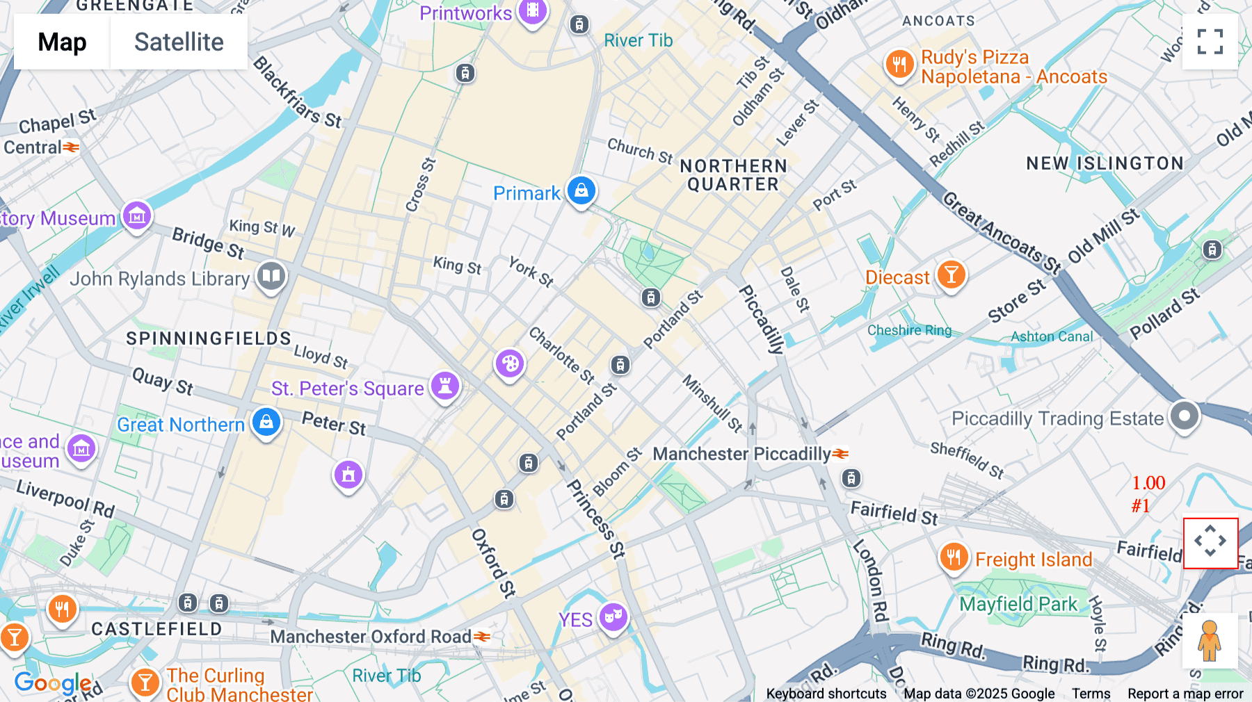 Click for interative map of Bank Chambers, Faulkner Street, Manchester, Manchester