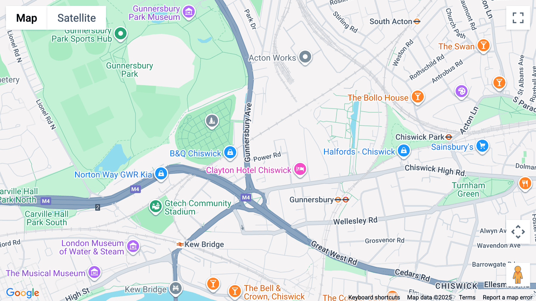 Click for interative map of Power Studios, 114 Power Road, London