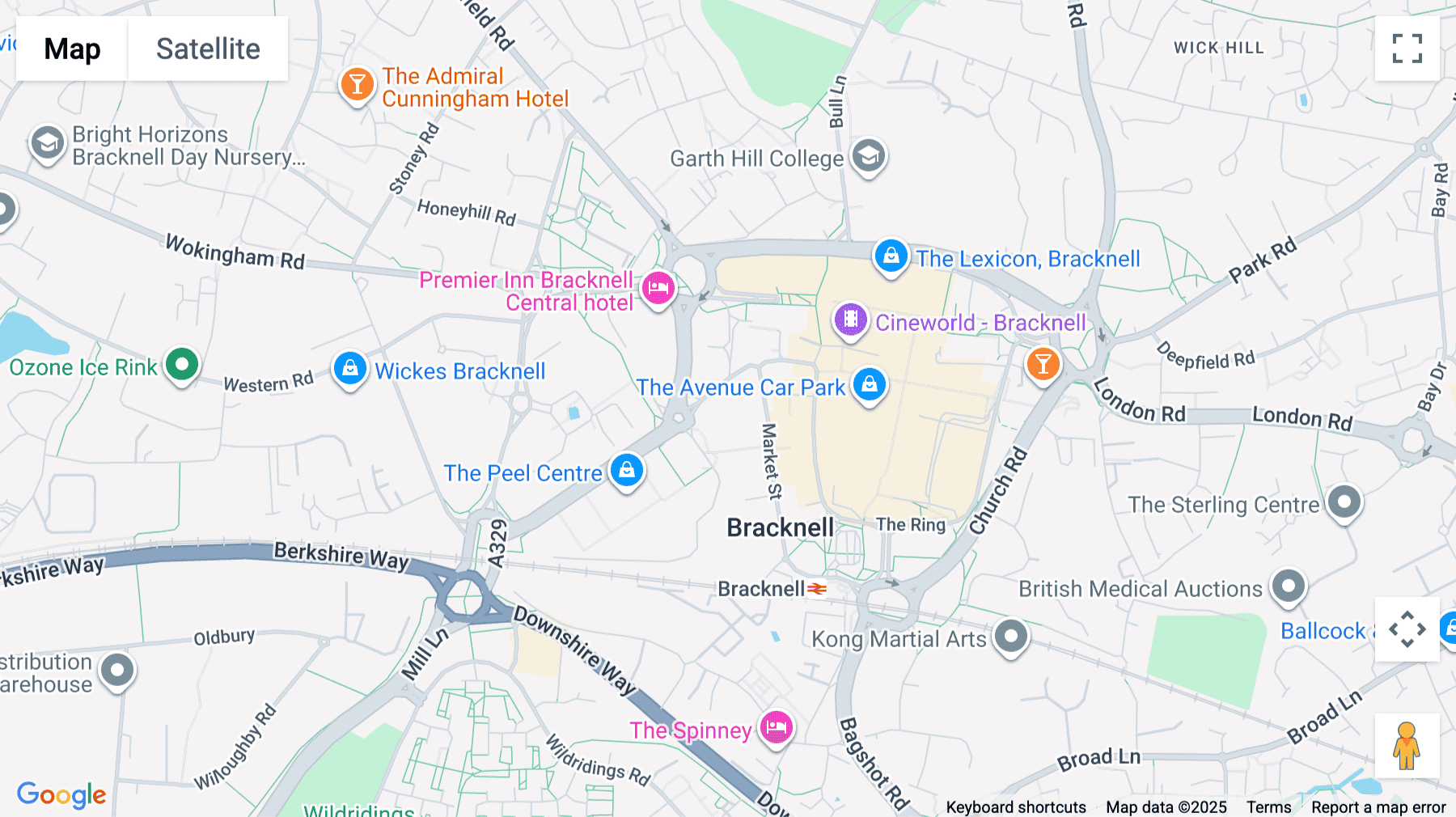 Click for interative map of Phoenix House, Cookham Road, Longshot Lane, Bracknell, Bracknell