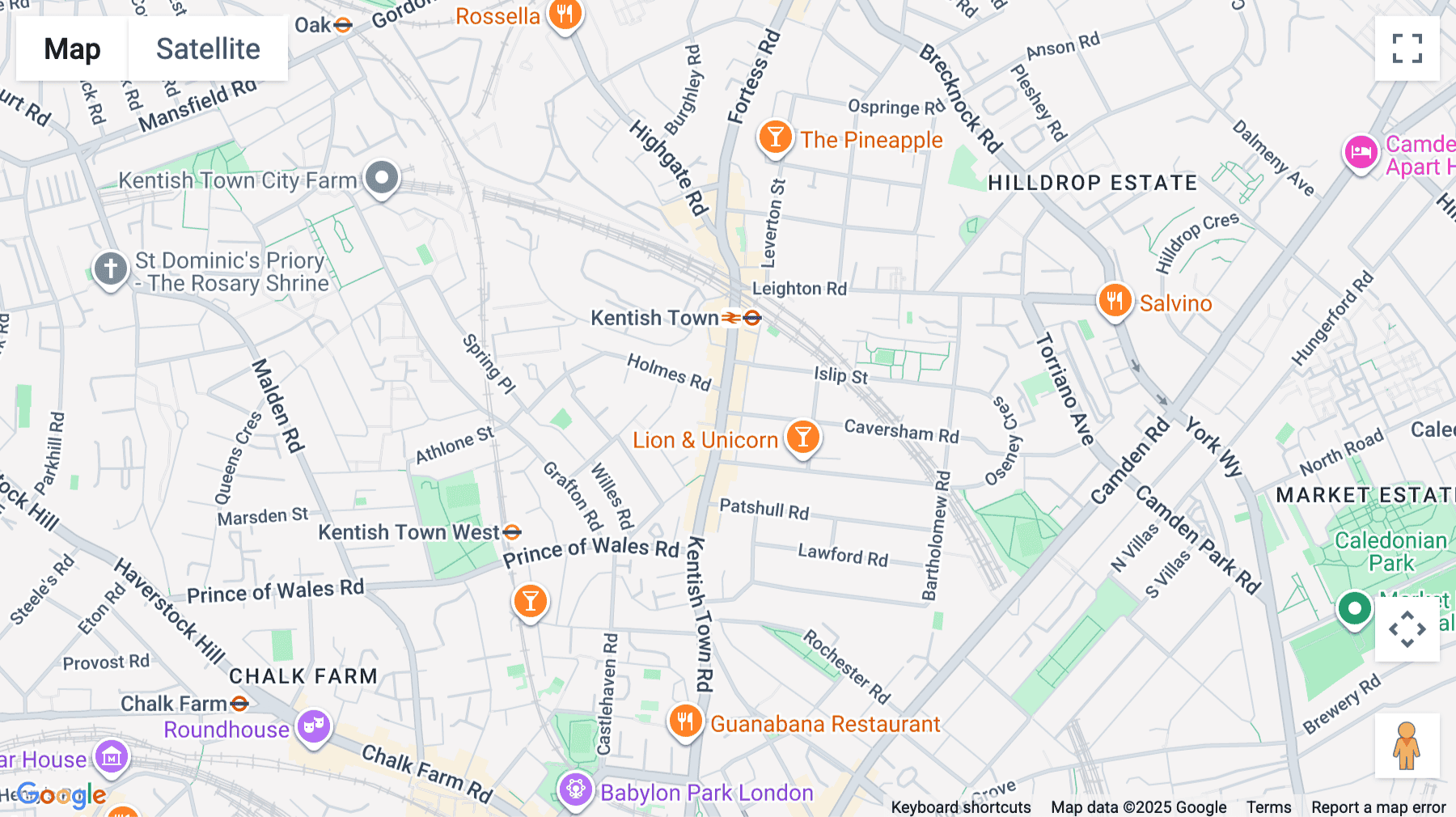 Click for interative map of 230a Kentish Town Road, Kentish Town, London, London