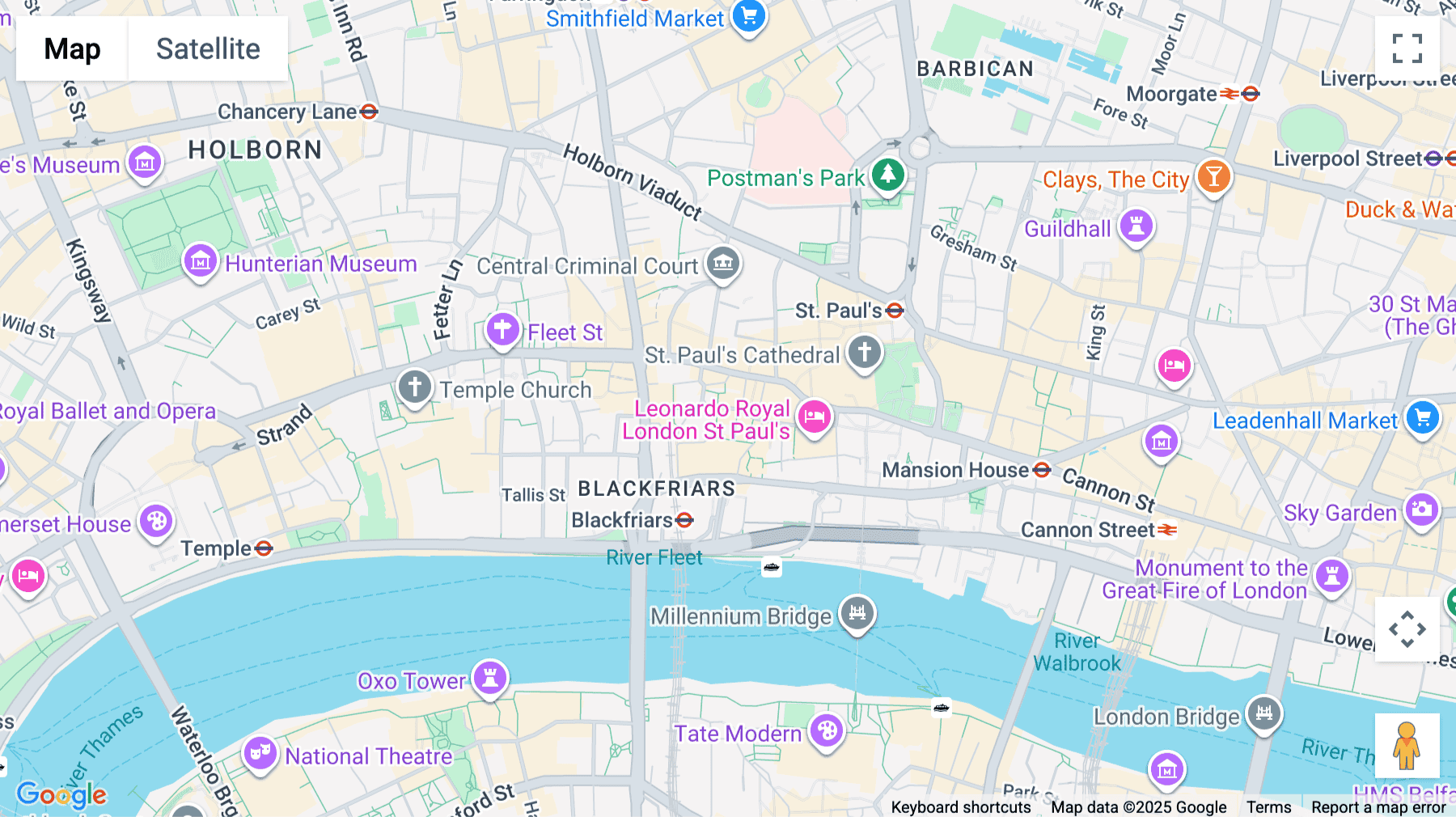 Click for interative map of 69 Carter Lane, London, London