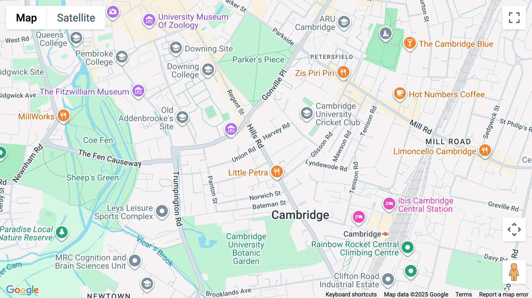 Click for interative map of Nine Hills Road, Cambridge, Cambridge