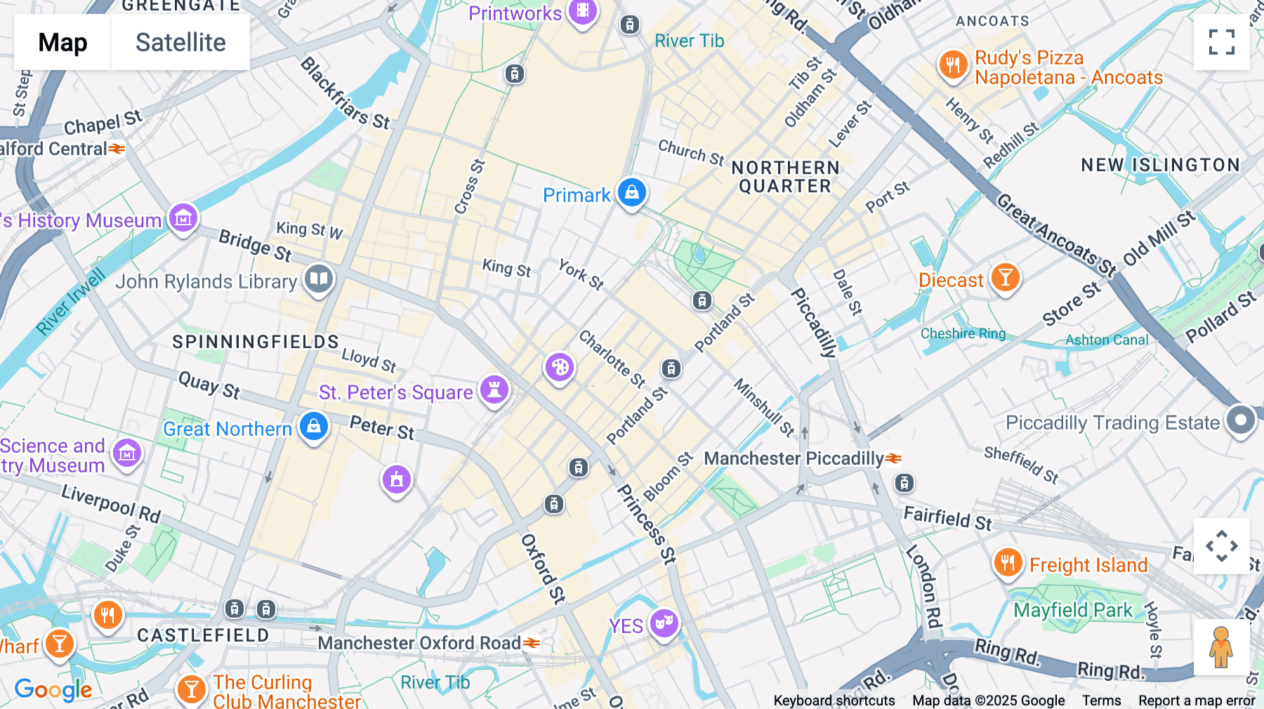 Click for interative map of 7 Charlotte Street, Manchester