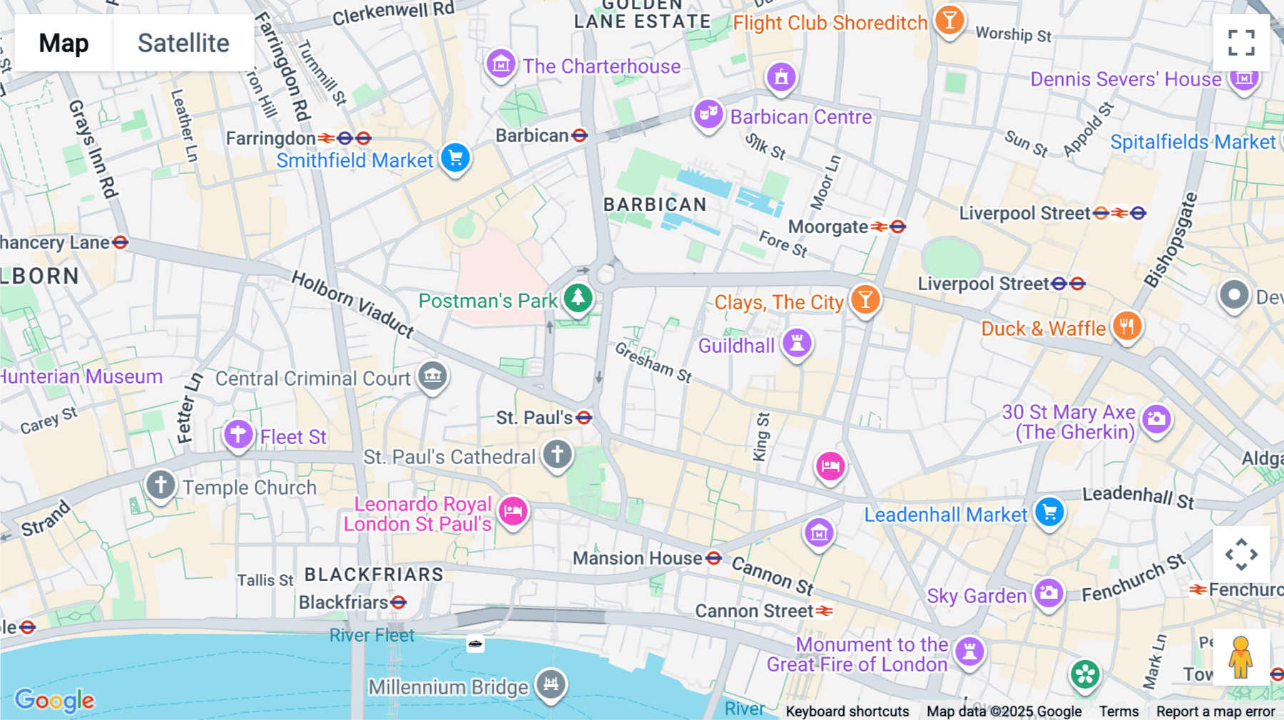 Click for interative map of 33 Gutter Lane, London