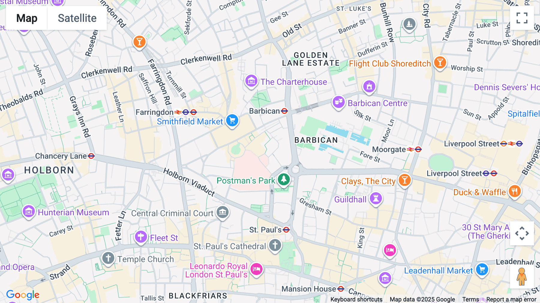 Click for interative map of One Bartholomew, Little Britan, London