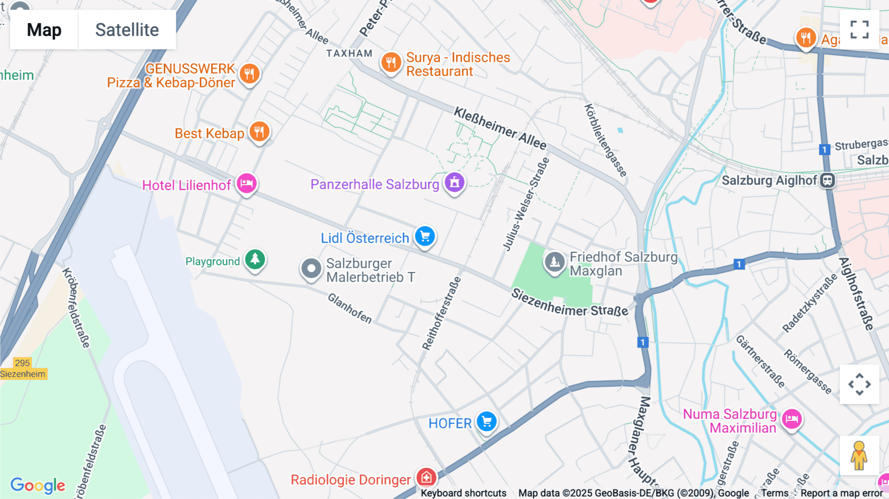 Click for interative map of Siezenheimerstrasse 35, Salzburg