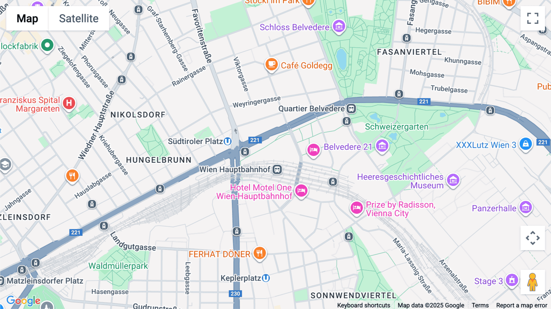 Click for interative map of THE ICON VIENNA, Tower 24, 3rd Floor Wiedner Gürtel 13, Vienna
