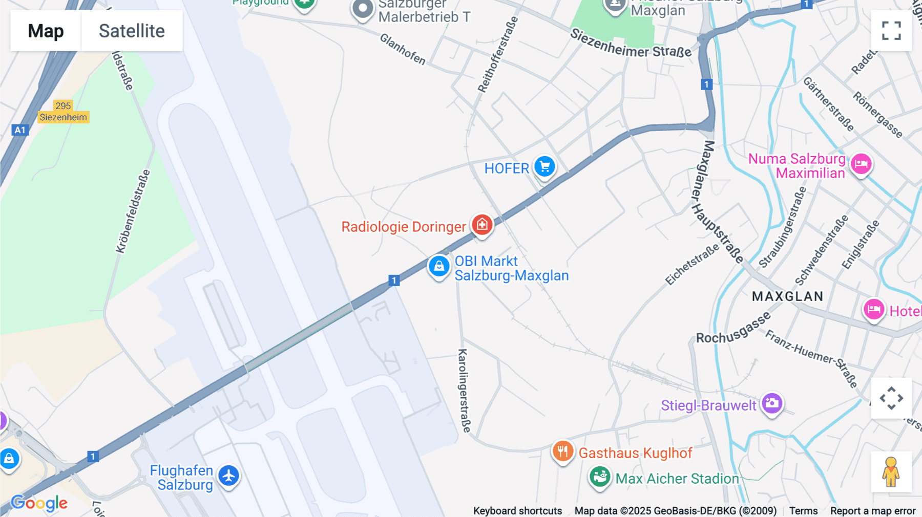 Click for interative map of Karolingerstrasse 1, Salzburg