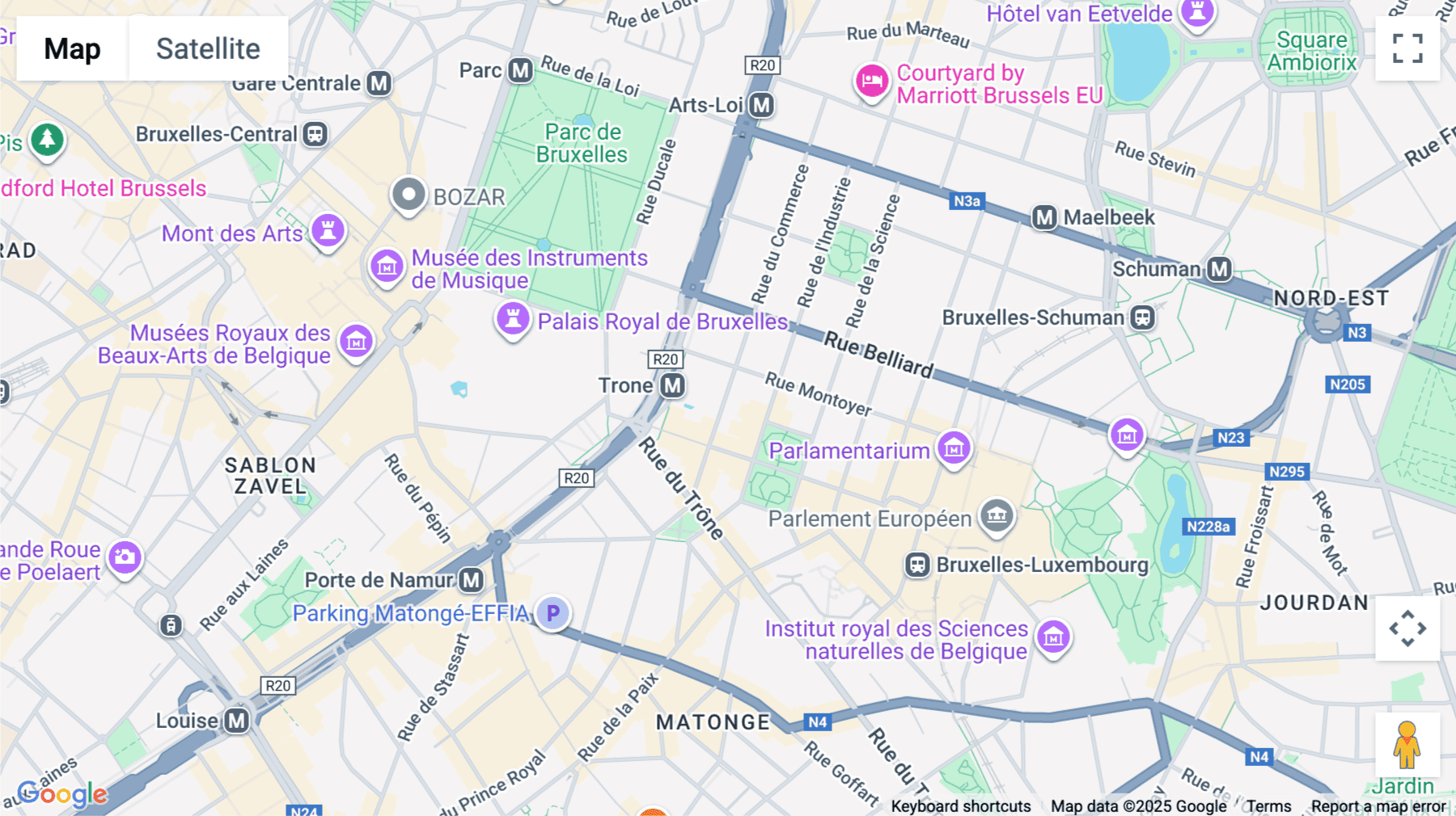 Click for interative map of 31 Rue du Commerce, Brussels