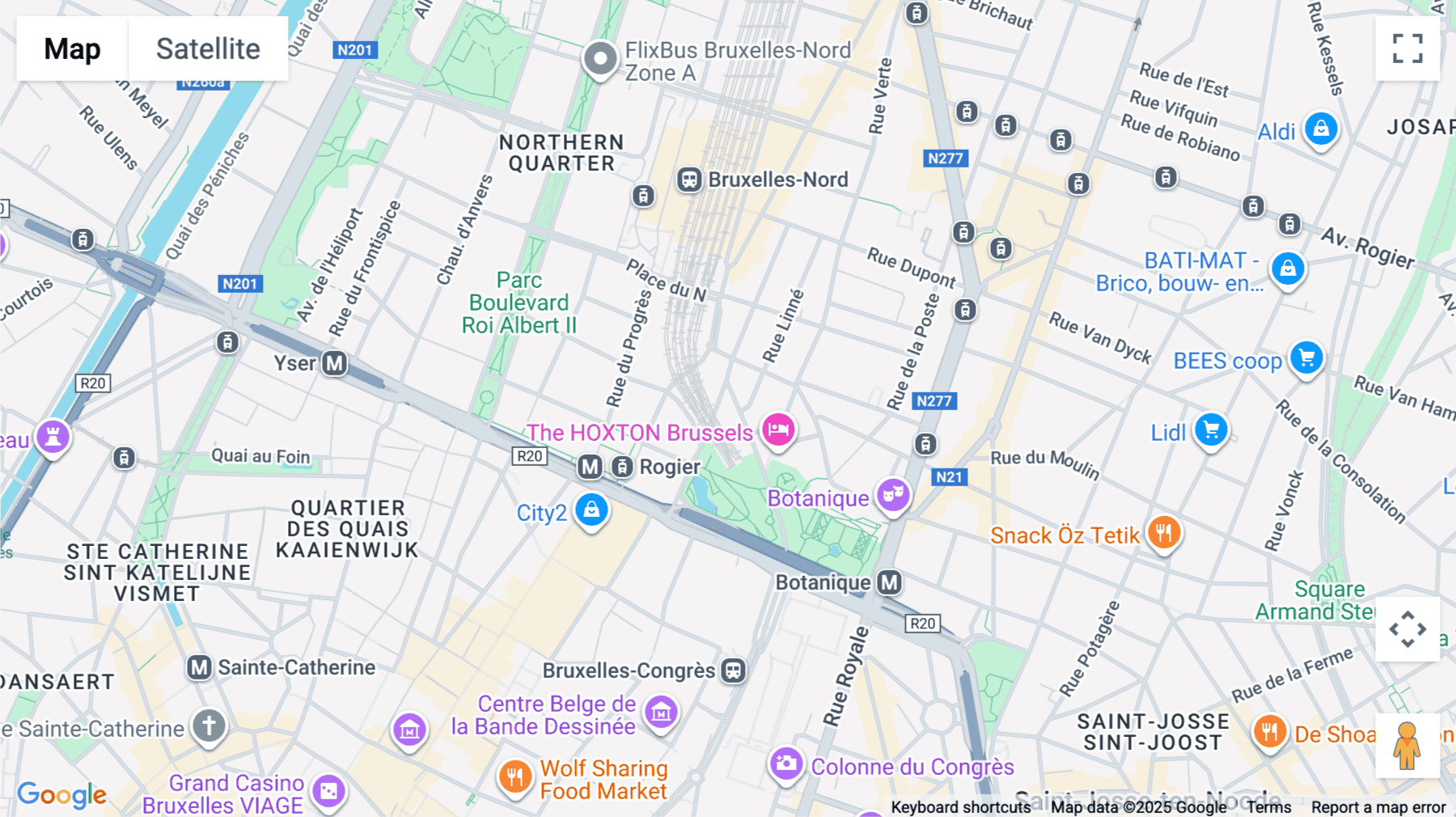 Click for interative map of Botanic, 4 Sint-Lazaruslaan, Sint-Joost-ten-Node, Brussels Hoofdstedelijk Gewest, BRU 1210, Brussels
