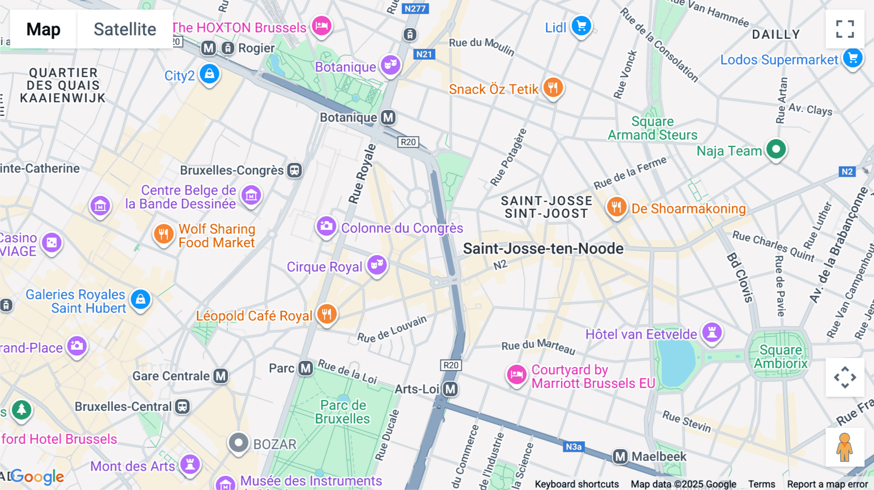 Click for interative map of Spectrum, Boulevard Bischoffsheim 12-21, Bischoffsheimlaan, BRUSSELS 1000, Brussels