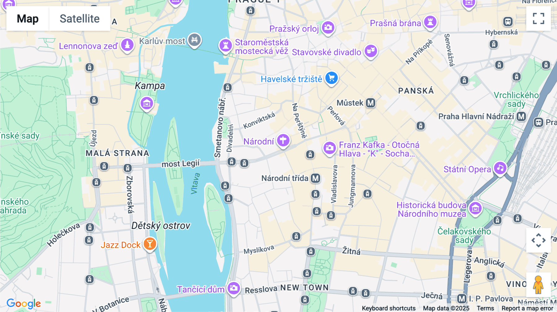 Click for interative map of DRN Building, Národní 135/15, Prague
