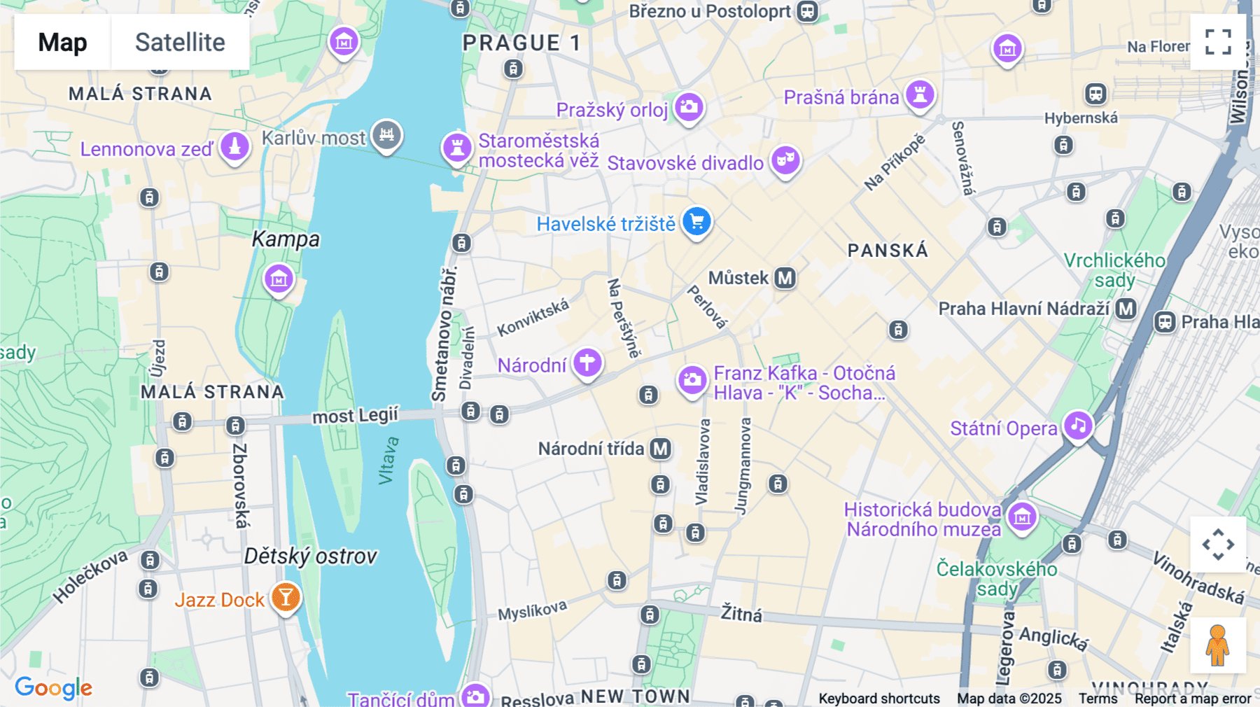 Click for interative map of Na Perstyne 342/1, Prague